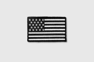 Patch - US Flag Embroidered Black