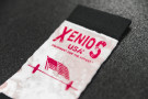 Workout Socks - Official Flag 09 - Fuchsia-White - Xenios USA