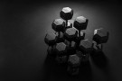 The Essentials - Black Rubber Hex Dumbbell