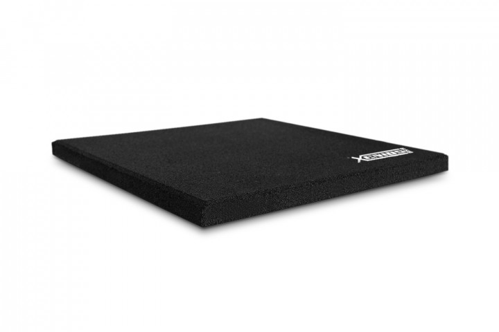 XFloor - THE ESSENTIALS - 9 Tiles of WEIGHT DROP Rubber KIT - Melange Black Color - (L)100 x (W)100 cm. - 20 mm. thick - Weight: 18 Kg/sqm