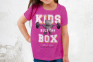Mädchen T-Shirt - BEAR_KIDS RULE THE BOX