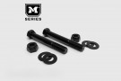 XRIG™ - Black E-coated Hardware set for XRIG Magnum M16x110 mm.