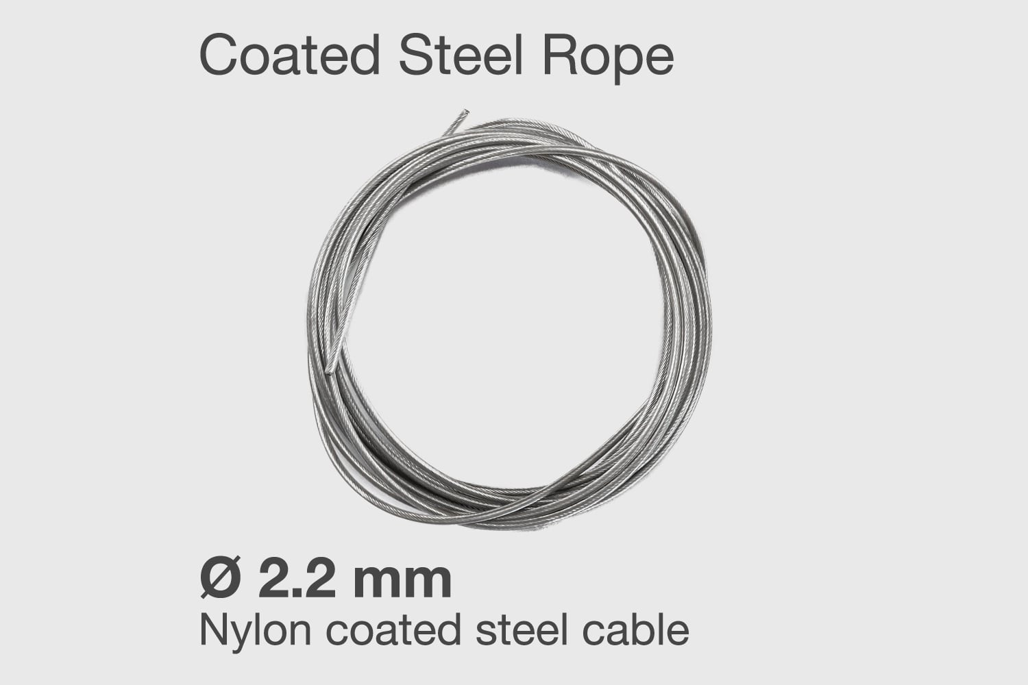global Digno Hablar con Cable de Acero Recubierto de Nylon para Comba Double Under-er - Ø 2.2 mm.