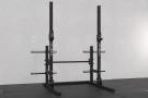 Heavy Duty Squat Stand - Equipped - with Plates Rack and Bar J-Rack