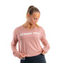 Woman Crop Long Sleeve - Xenios Usa - Trademark Extended - Pink/White